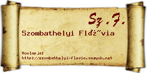 Szombathelyi Flávia névjegykártya